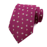 Purple Stripes Floral Plaid Solid Dot 8CM Necktie