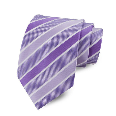 Purple Stripes Floral Plaid Solid Dot 8CM Necktie