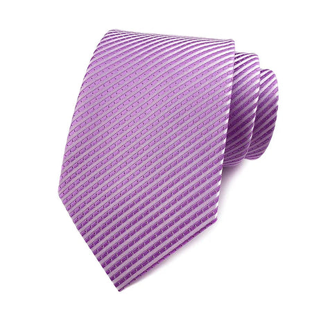 Purple Stripes Floral Plaid Solid Dot 8CM Necktie
