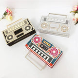 Collection of Radio Shape Metal Handle Evening Clutch Bag