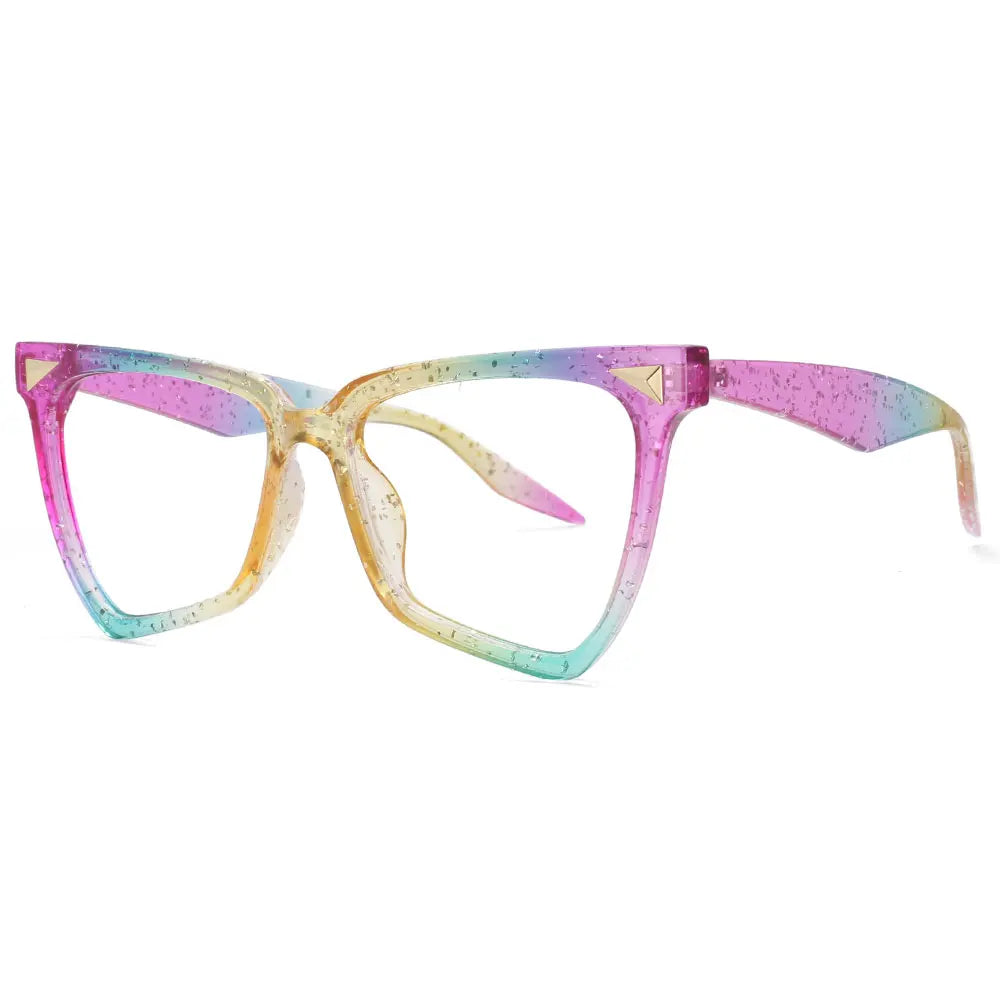 Rainbow Rainbow Oversized Anti Blue Light Computer Eyeglasses