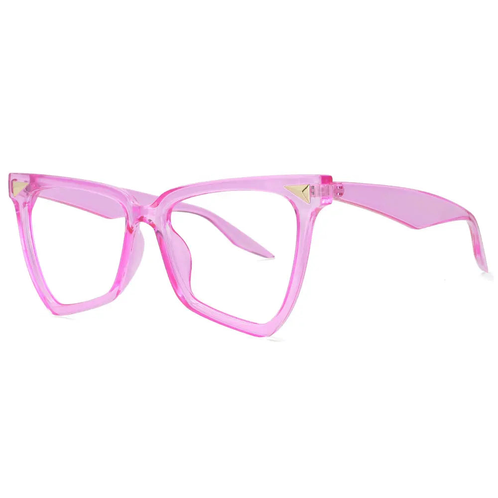 Pink Rainbow Oversized Anti Blue Light Computer Eyeglasses