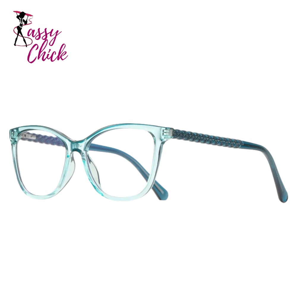 Reading Glasses Blue Light Blocking Computer Eyewear Sassy Chick Logo