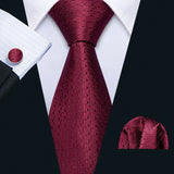 dark red necktie set