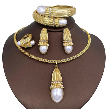 White Opal Pendant Necklace Set