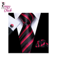 Red Rose Silk Pocket Square Cufflinks Set Men's Tie Sassy Chick Logo