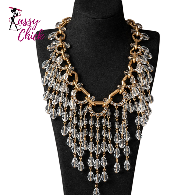 Resin Beads Necklace Sassy Chick Logo