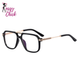 Resin Square Spring Hinge Anti Blue Light Eyeglass Sassy Chick Logo 