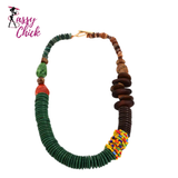 Retro Acrylic Beaded Handmade Necklace Sassy Chick Logo