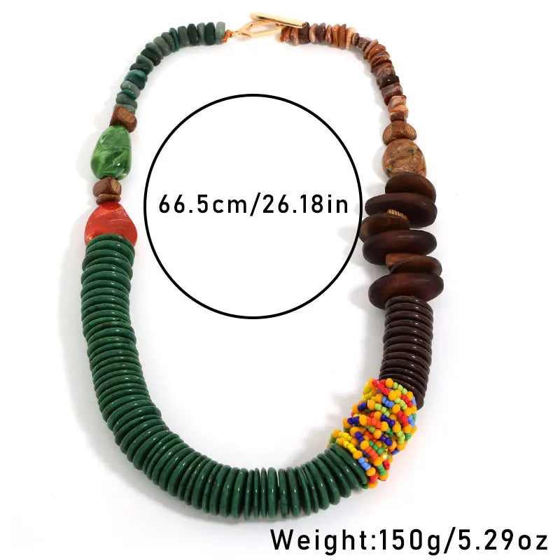 Size of Retro Acrylic Beaded Handmade Necklace