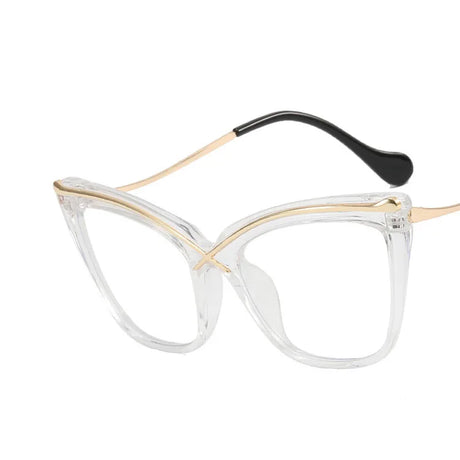 White Retro Anti Blue Light Computer Eyeglass