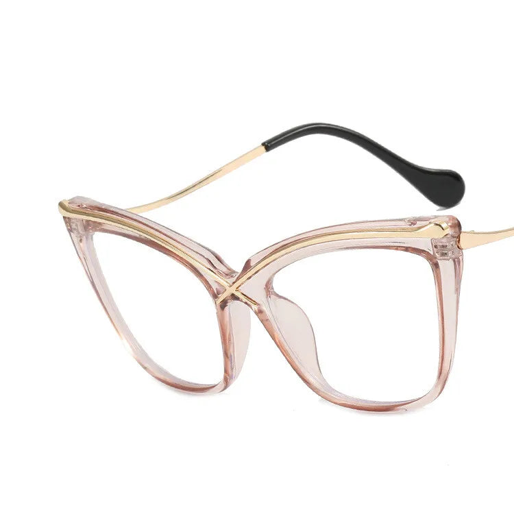 Transparent Brown Retro Anti Blue Light Computer Eyeglass