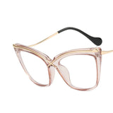 Transparent Brown Retro Anti Blue Light Computer Eyeglass