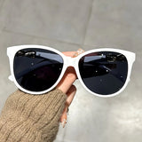 White Retro Butterfly  Women's Cat Eye Sunglasses
