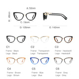 Retro Cat Eye Myopia Photochromic Eyeglasses