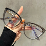 Retro Cat Eye Myopia Photochromic Eyeglasses