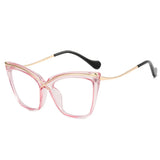 Retro Cat Eye Photochromic Anti Blue Light Glasses pink