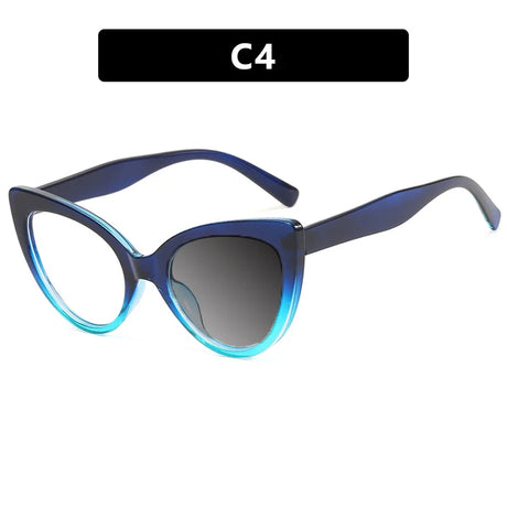 Retro Cat Eye Reading Eyewear blue