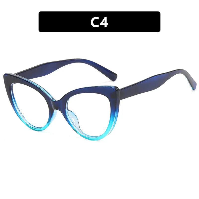 Retro Cat Eye Reading Eyewear blue