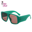 Retro Classic Thick Big Frame Oversized Pilot Sunglasses Sassy Chick Logo