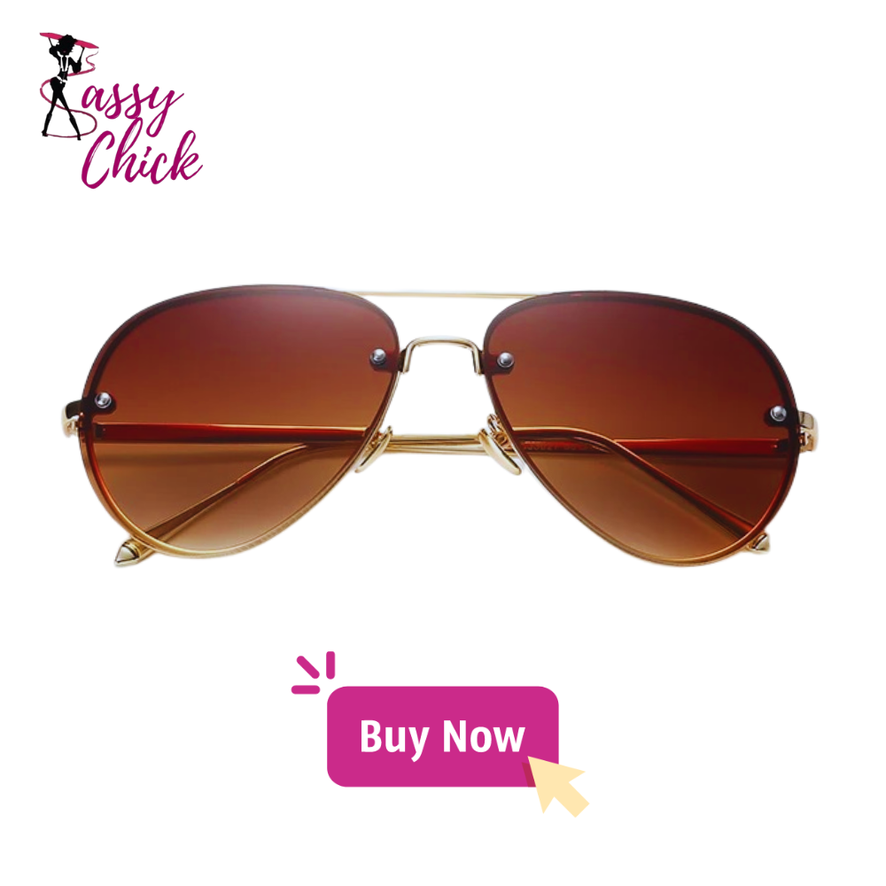 retro clear lens coating mirror sunglasses Sassy Chick Logo