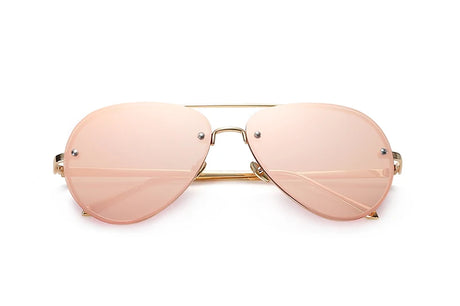  retro clear lens coating mirror sunglasses pink