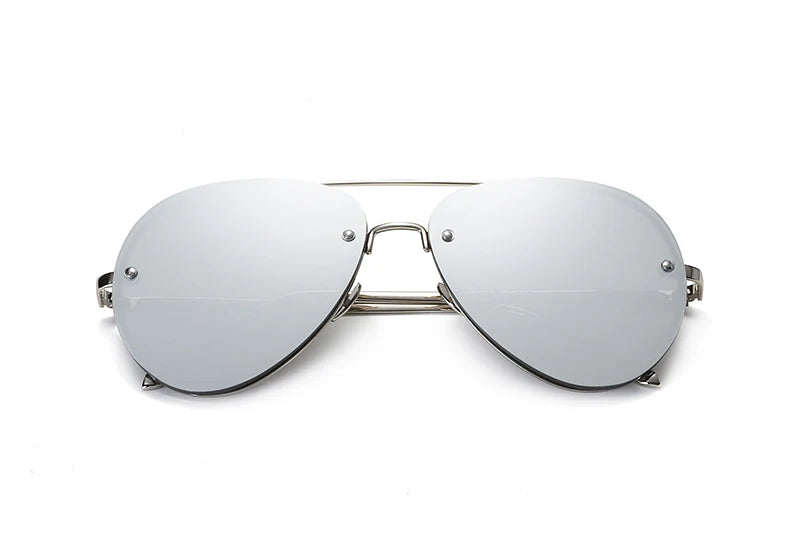 42042740998213 retro clear lens coating mirror sunglasses silver