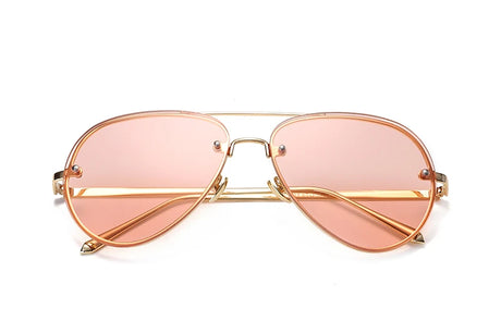  retro clear lens coating mirror sunglasses pink