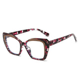 Red Retro Colorful Leopard Frame Cat Eye Eyewear
