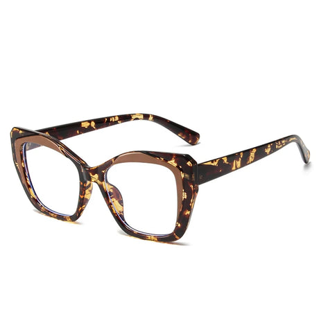 Leopard Brown Retro Colorful Leopard Frame Cat Eye Eyewear