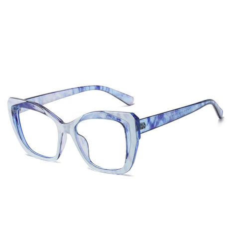 Blue Retro Colorful Leopard Frame Cat Eye Eyewear