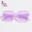 Retro Cycling Square Large Frame Sunglasses Sassy Chick Logo