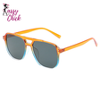 Retro Double Bridges Square Sunglasses Sassy Chick Logo