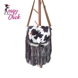 black and white tote bag sassy chick logo