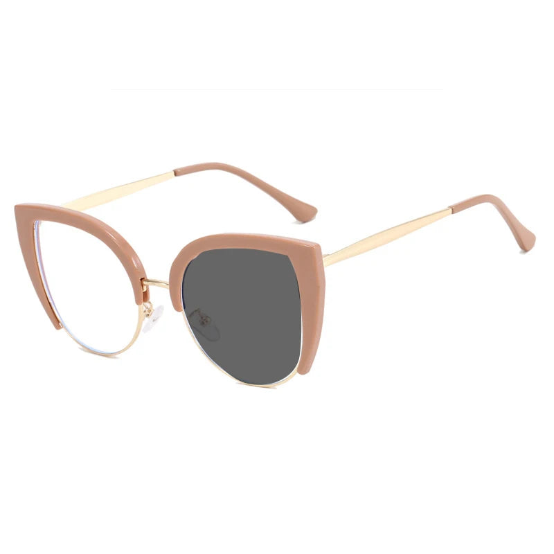 Retro Large Anti-Blue Light Photochromic Radiation Reading Eyewear