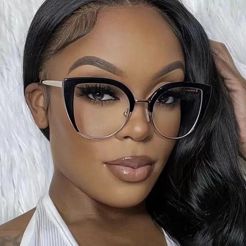 Retro Large Anti-Blue Light Photochromic Radiation Reading Eyewear