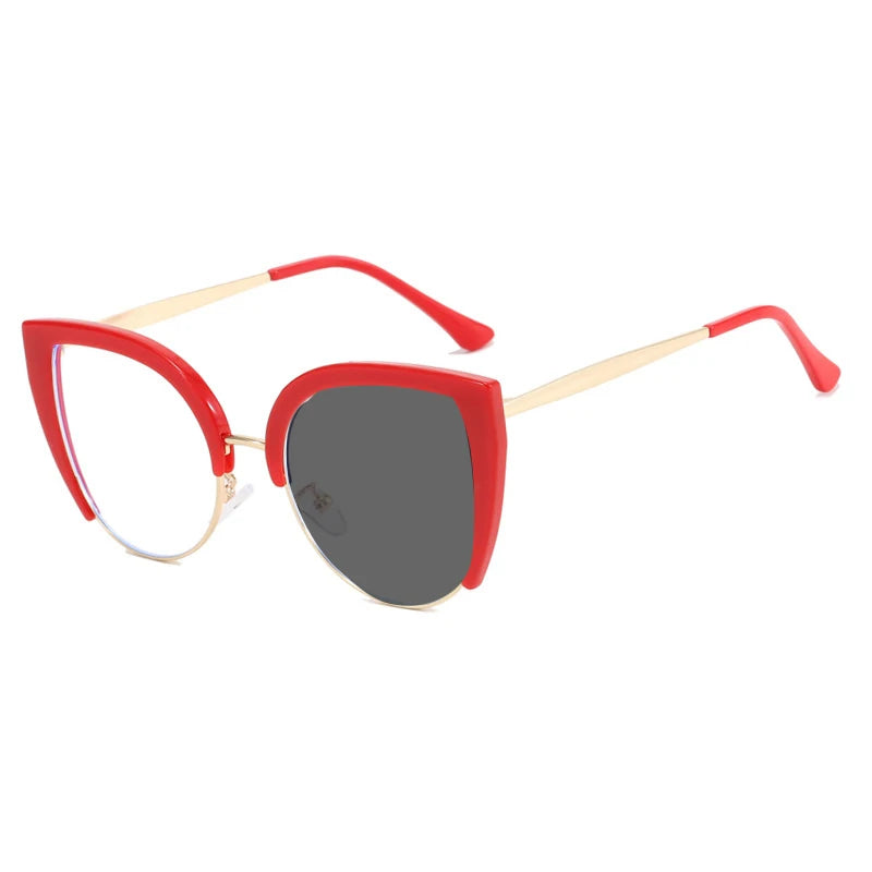 Retro Large Anti-Blue Light Photochromic Radiation Reading Eyewear