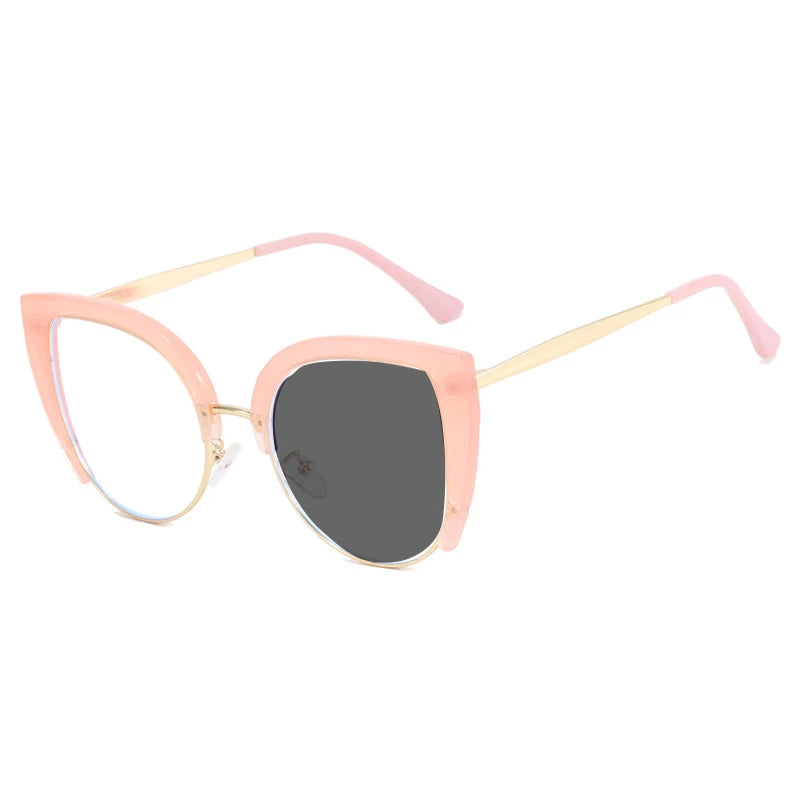 Retro Large Anti-Blue Light Photochromic Radiation Reading Eyewear