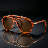 Retro Large Frame Pilot UV400 Protection Sunglasses