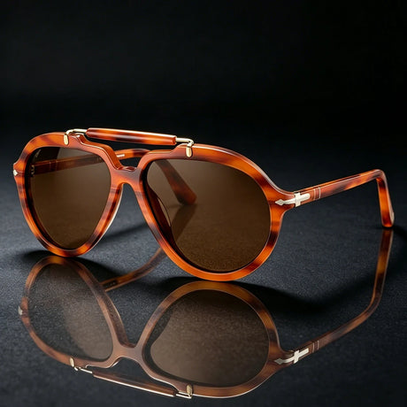 Retro Large Frame Pilot UV400 Protection Sunglasses
