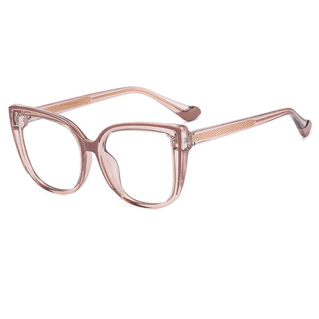 Retro Beige Titanium Cat Eye Anti Blue Light Glasses