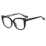 Retro Black Titanium Cat Eye Anti Blue Light Glasses