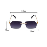 Size of Retro Luxe Vintage Rimless Men Sunglasses
