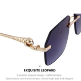 Retro Luxe Vintage Rimless Men Sunglasses