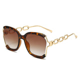 Leopard Retro Luxury Square Sunglasses