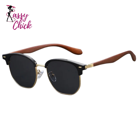 Retro Men Vintage Sunglasses Sassy Chick Logo