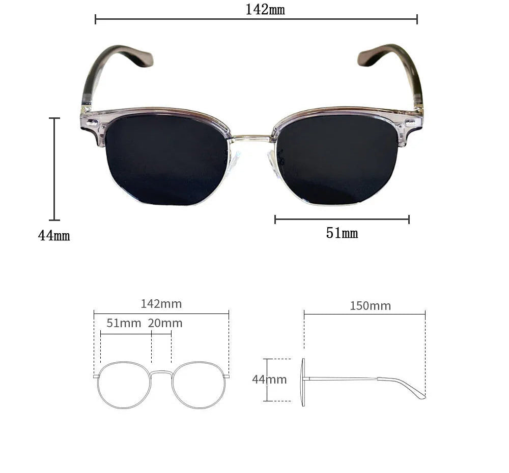 Size of Retro Men Vintage Sunglasses