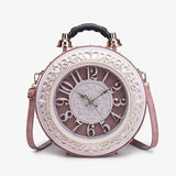White Retro Niche Design Clock Handbag