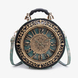 Green Retro Niche Design Clock Handbag