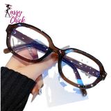 Retro Oval Frame Anti Blue Light Reading Optical Eyewear Sassy Chick Logo